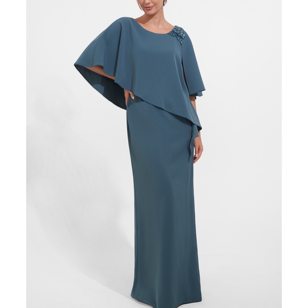 Jade Couture- BLACK Mother of Bride or Groom Women's Wedding Dress, Elegant .